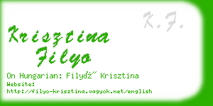 krisztina filyo business card